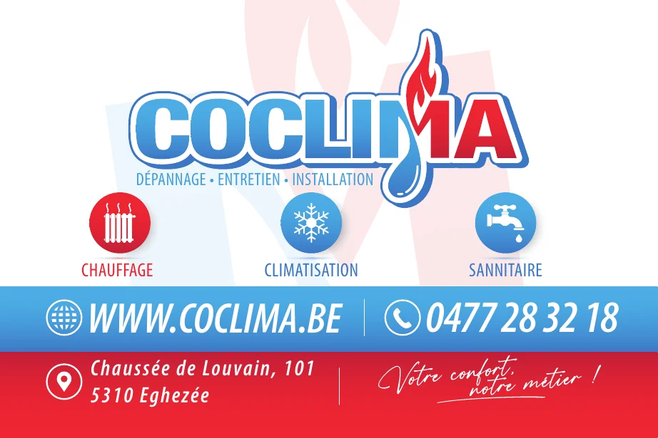 Coclima : chauffage, climatisation, sanitaire à Éghezée