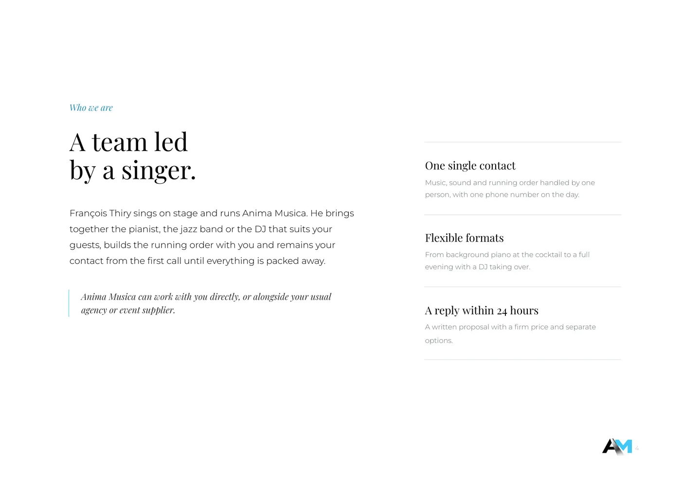 Anima Musica catalogue, page 4