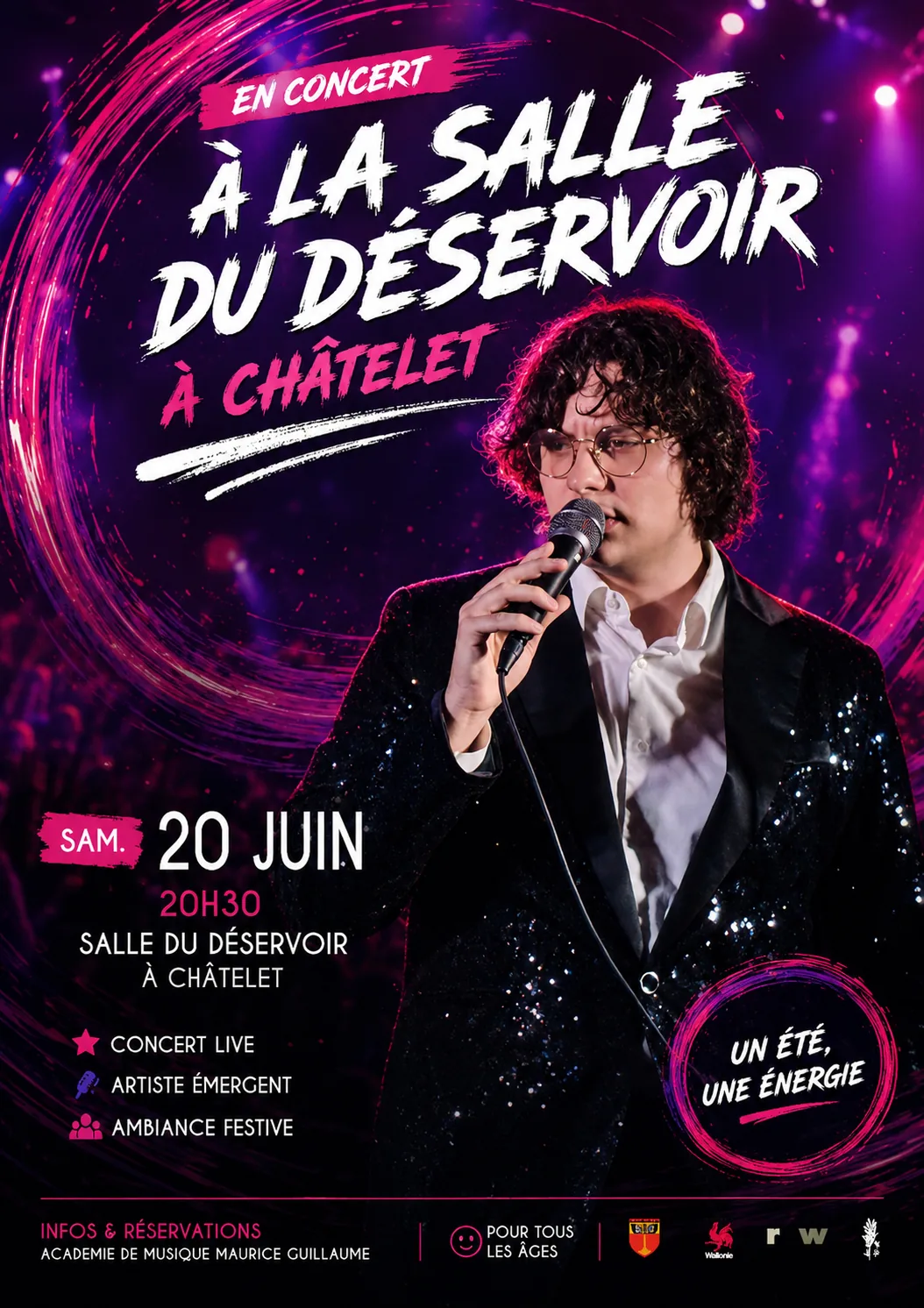 François Thiry en concert à la Salle du Déservoir à Châtelet, samedi 20 juin 2026 à 20h30