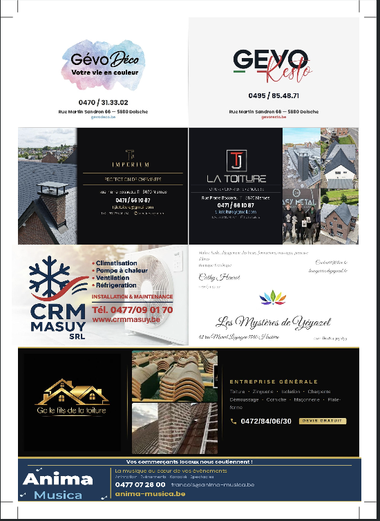 Flyer Sardou Junior - verso annonceurs