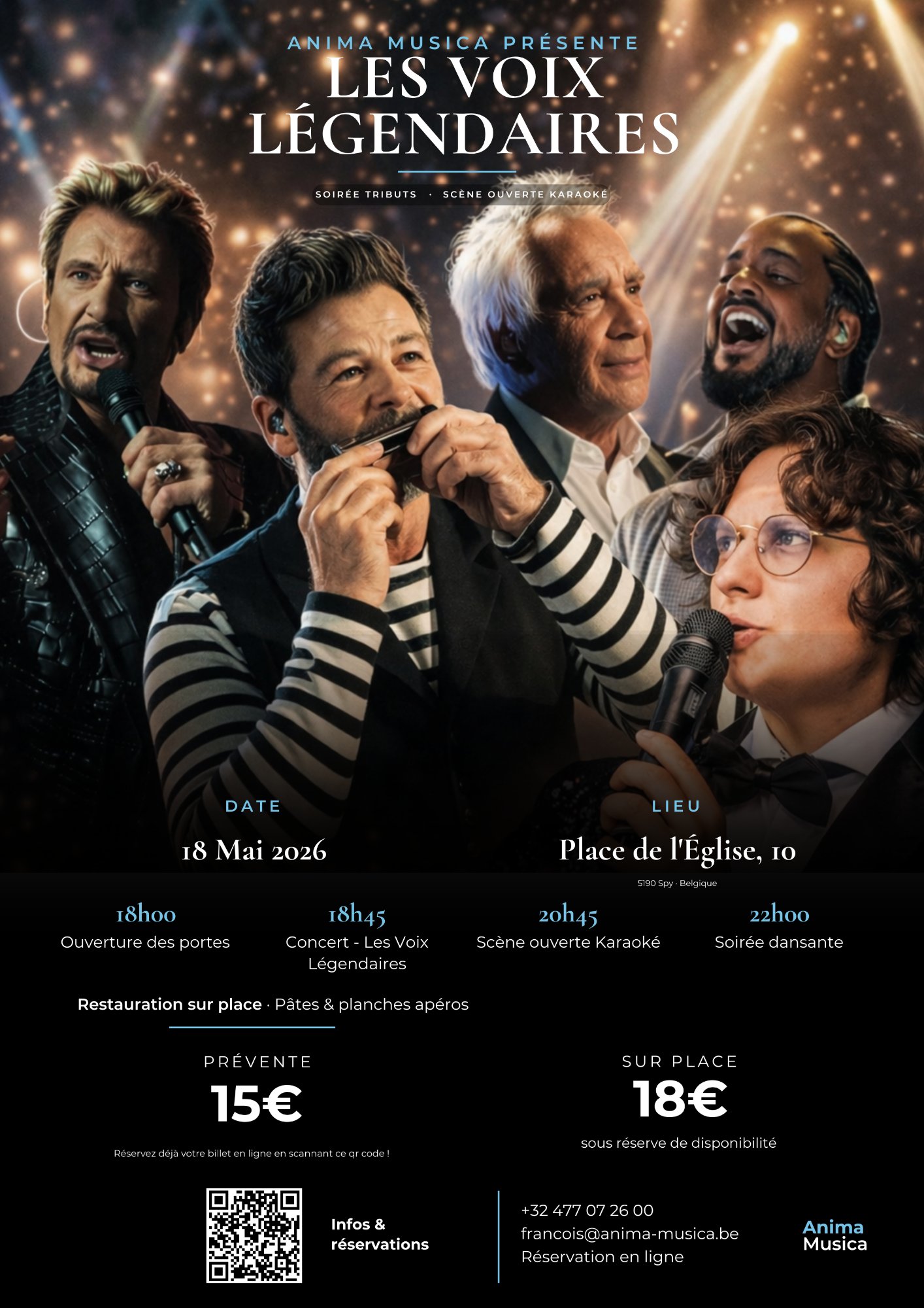 Les Voix Légendaires — Affiche officielle 16 mai 2026